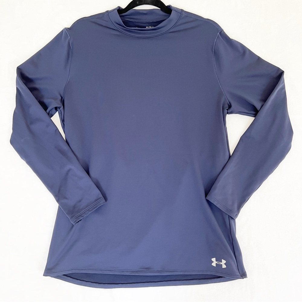 Under Armour Coldgear Men's Blue Fitted Long Sleeve Shirt